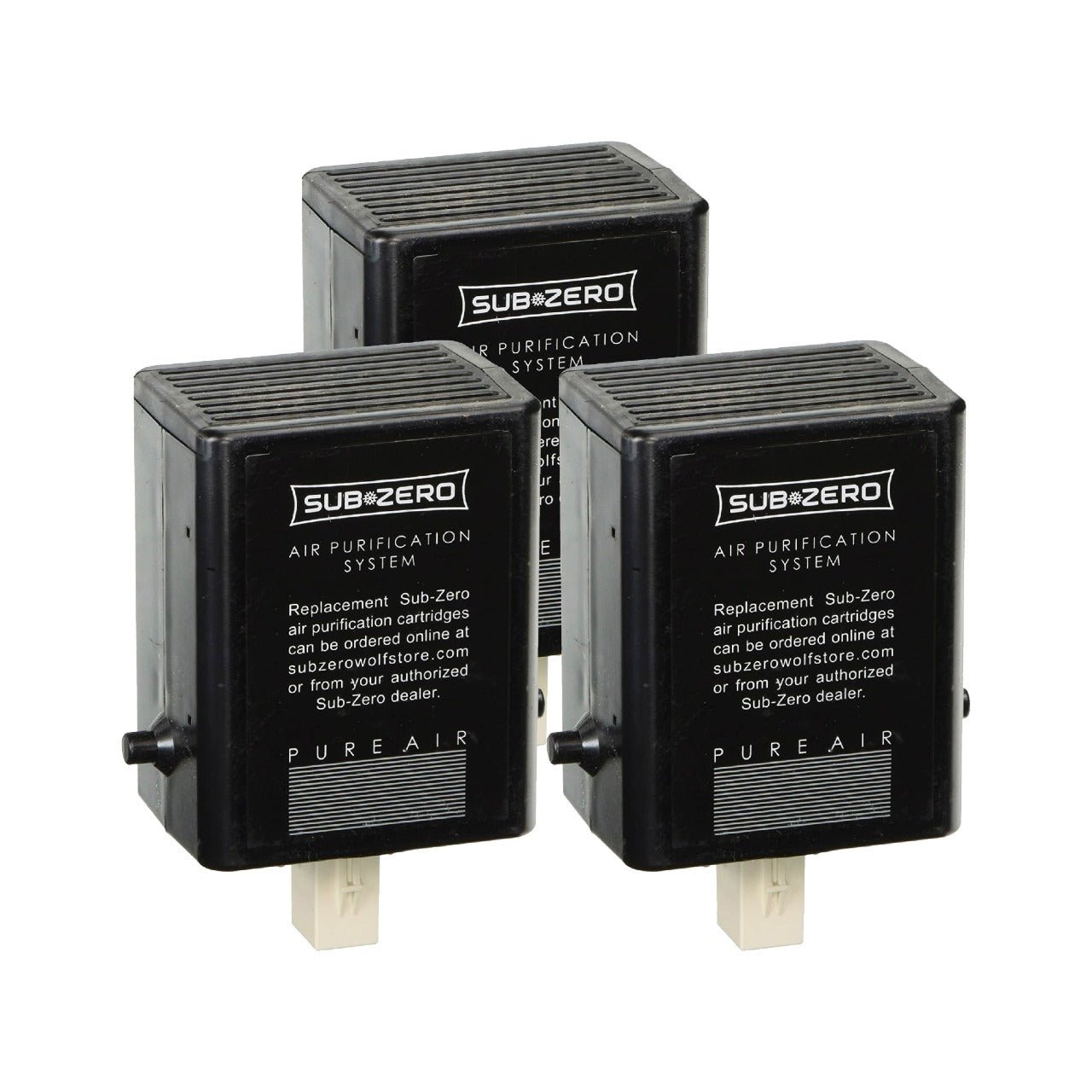 Close-up of Sub-Zero 7007067 air purification cartridge, highlighting design and model number for easy identification.